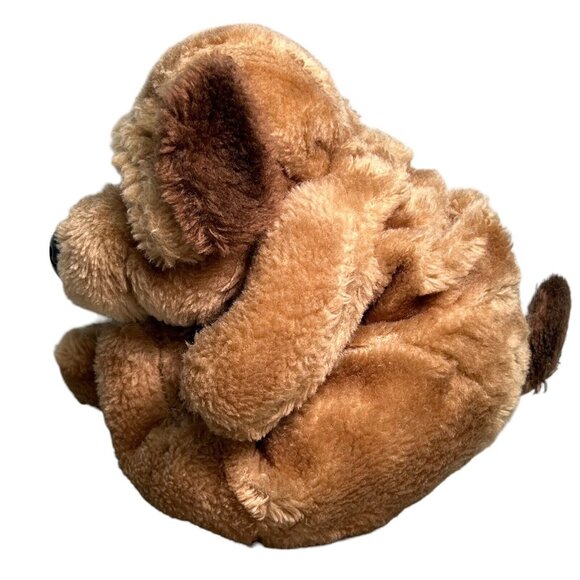 Vintage 1986 Hush Puppy Raffoler Dog Plush Stuffed Animal Brown Wrinkles 8" - Picture 4 of 9
